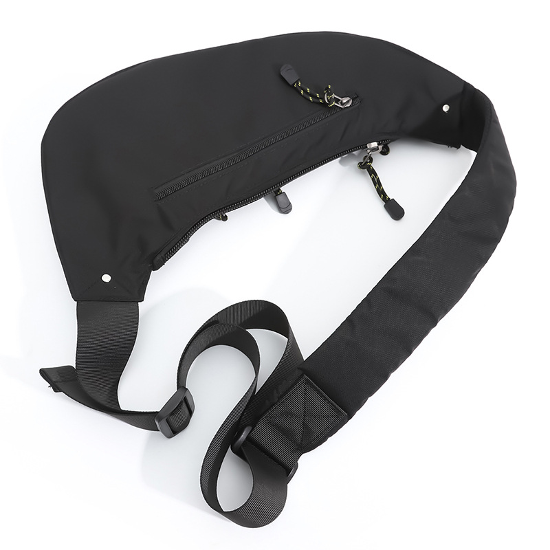 Black Men's Vintage Chest Bag – Multi-functional Waterproof Crossbody Sling Bag for Outdoor Sports — image 2