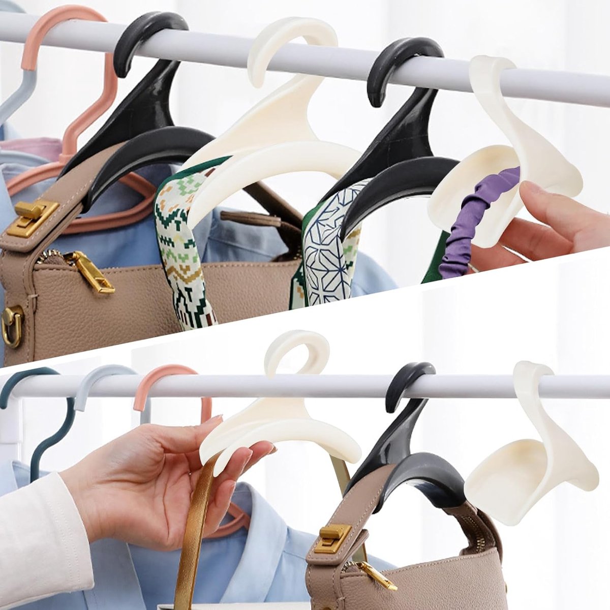 Bag Hanger - 10 Pieces - Bag Hangers - Hanging Hooks - Handbag Hook For Wardrobe - Hangers - Handbag - Clothes Hanger - Bags - Handbag Hanger For Wardrobe — image 3