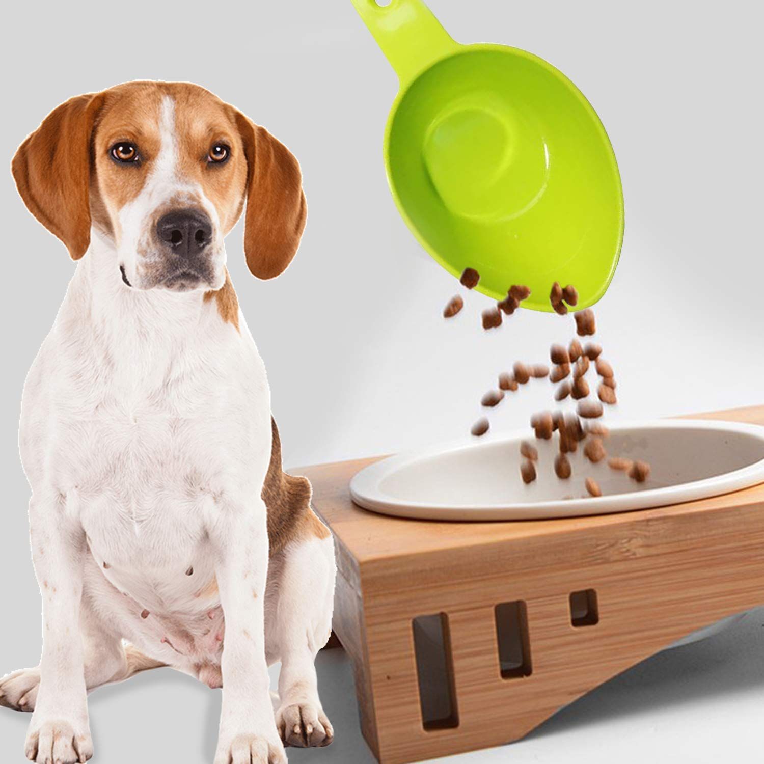 Pet Food Scoop, Dog Food Cups Plastic Measuring Cups and Spoons Set Cat Food Scoop Utility Kitchen Scoops for Dog Cat Bird Food โ image 4