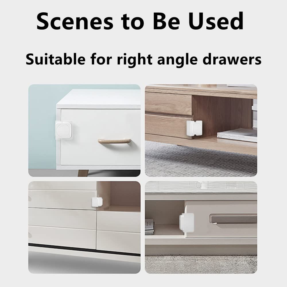 4 Pack Child Safety Cabinet Locks, Baby Safety Hidden Lock for Cabinets and Drawers Without Drilling, Baby Proofing Latches โ image 2