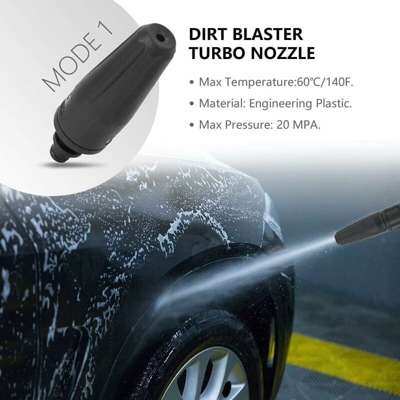 Karcher pressure washer lance dual function rotating nozzle adjustable turbo jet accessory, Engineering Plastic material — image 3