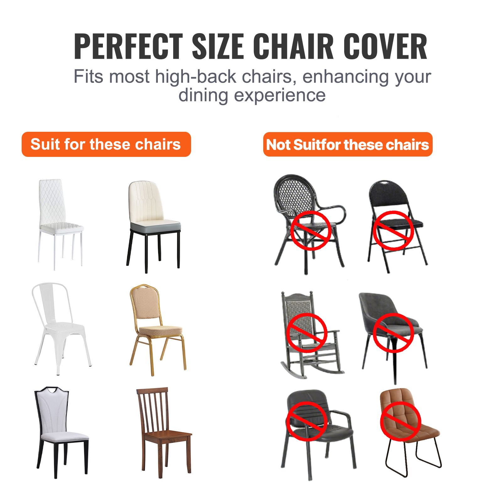 Stretch Spandex Folding Chair Covers, Universal Fitted Chair Cover, Removable Washable Protective Slipcovers, for Wedding, Holiday, Banquet, Party — image 3
