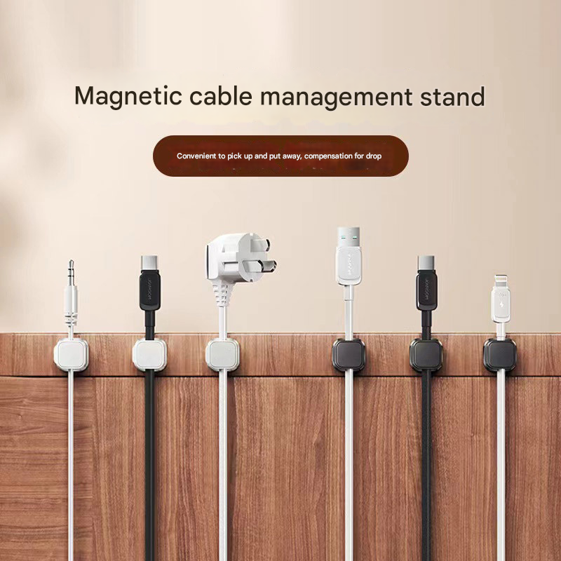 24 White Pack Magnetic Cable Organizer Clips for Desk and Car, Reusable Adhesive Cord Management Holder for Charging Cables, USB Wires, Headphones, HDMI, and — image 4