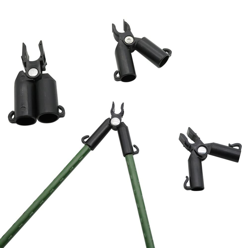 4PCS 11mm Adjustable Plastic A-Type Clip Plant Stake Connectors Vine Climbing Garden Trellis Fixed Bracket Shelf Rods — image 4