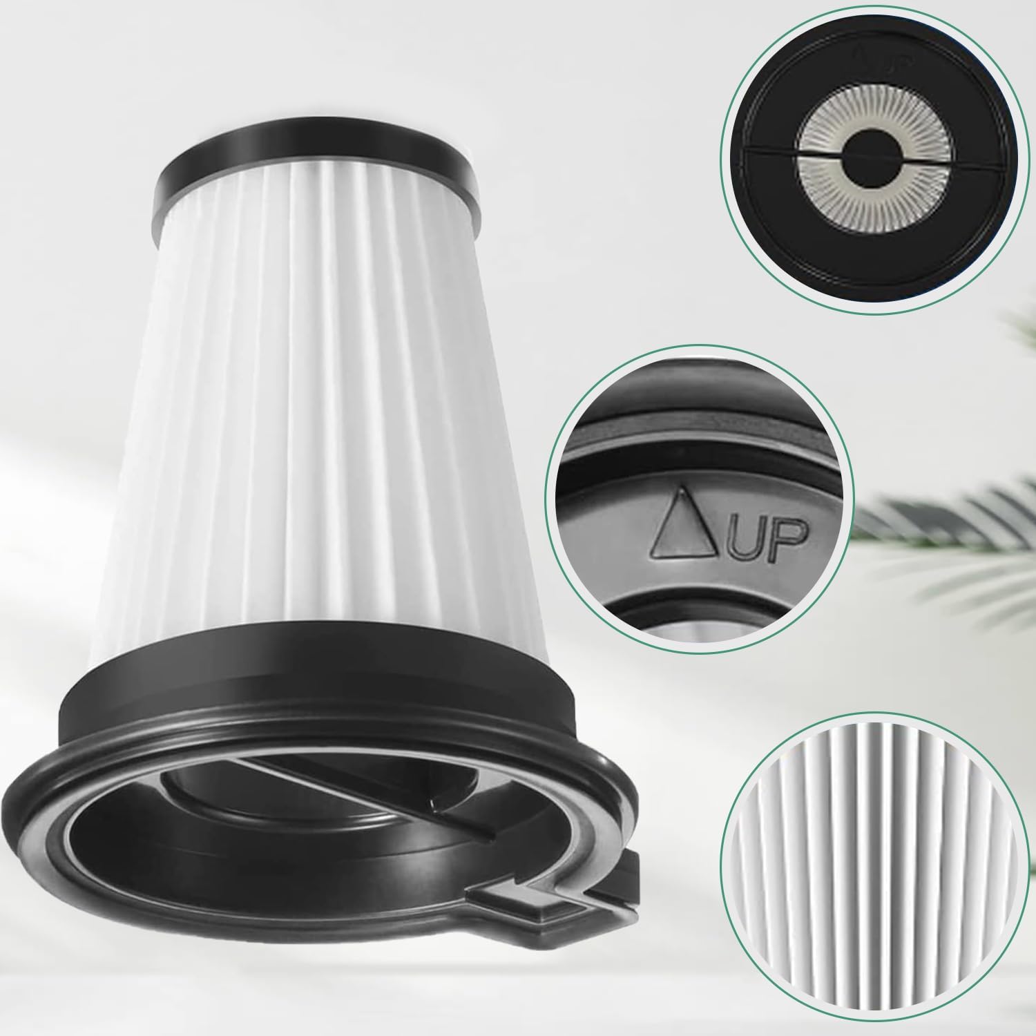 2 Pack Hepa Filter Replacement For Wyze Cordless Vacuum Cleaner Accessories Parts with Cleaning Brush โ image 2