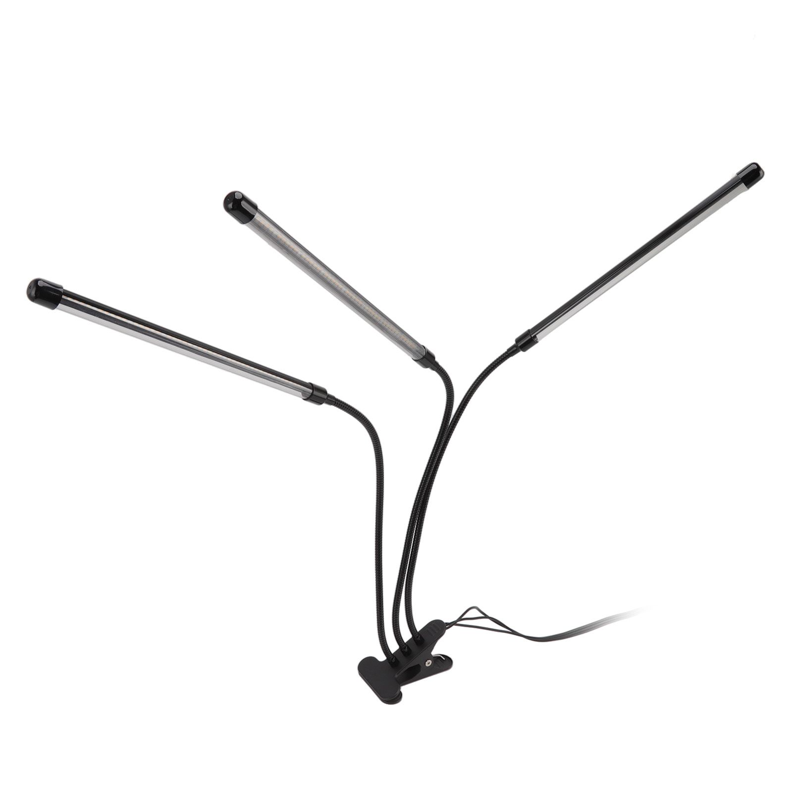 3 Head Clip Plant Light Full Spectrum Red White Warm Light 10 Level Dimmable USB LED Plant Growing Lamp with Timer — image 2