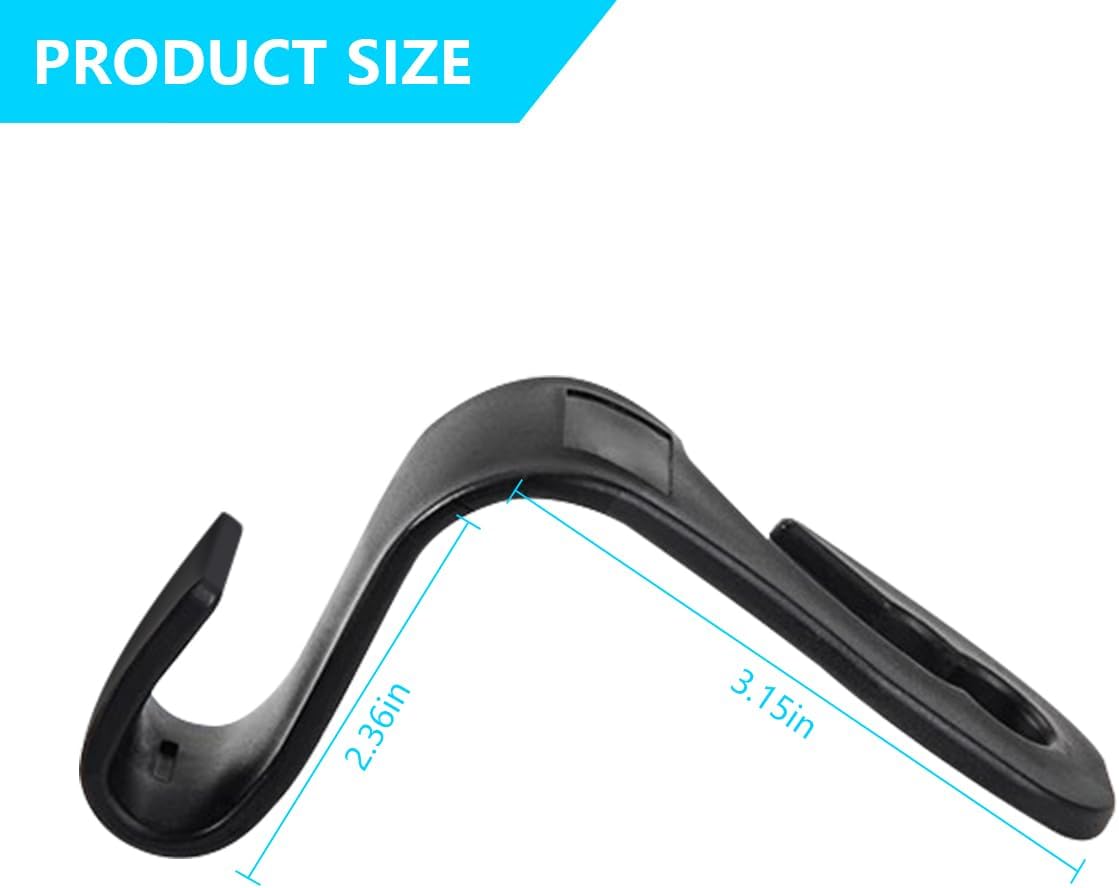 2PCS Car Seat Headrest Hooks, Cute Bow Vehicle Hooks for Purses and Bags, Automotive Purse Hook Hanger Interior Decoration Accessories, Universal for SUV — image 2