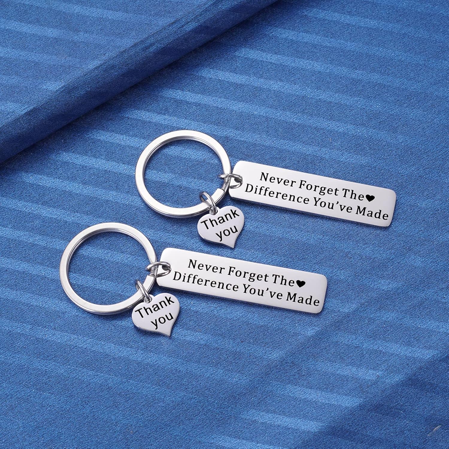2PC Coworker Going Away Farewell Thank You Keychain, Teacher Nurse Boss Retirement Gifts for Women Men, Employee Appreciation Gift