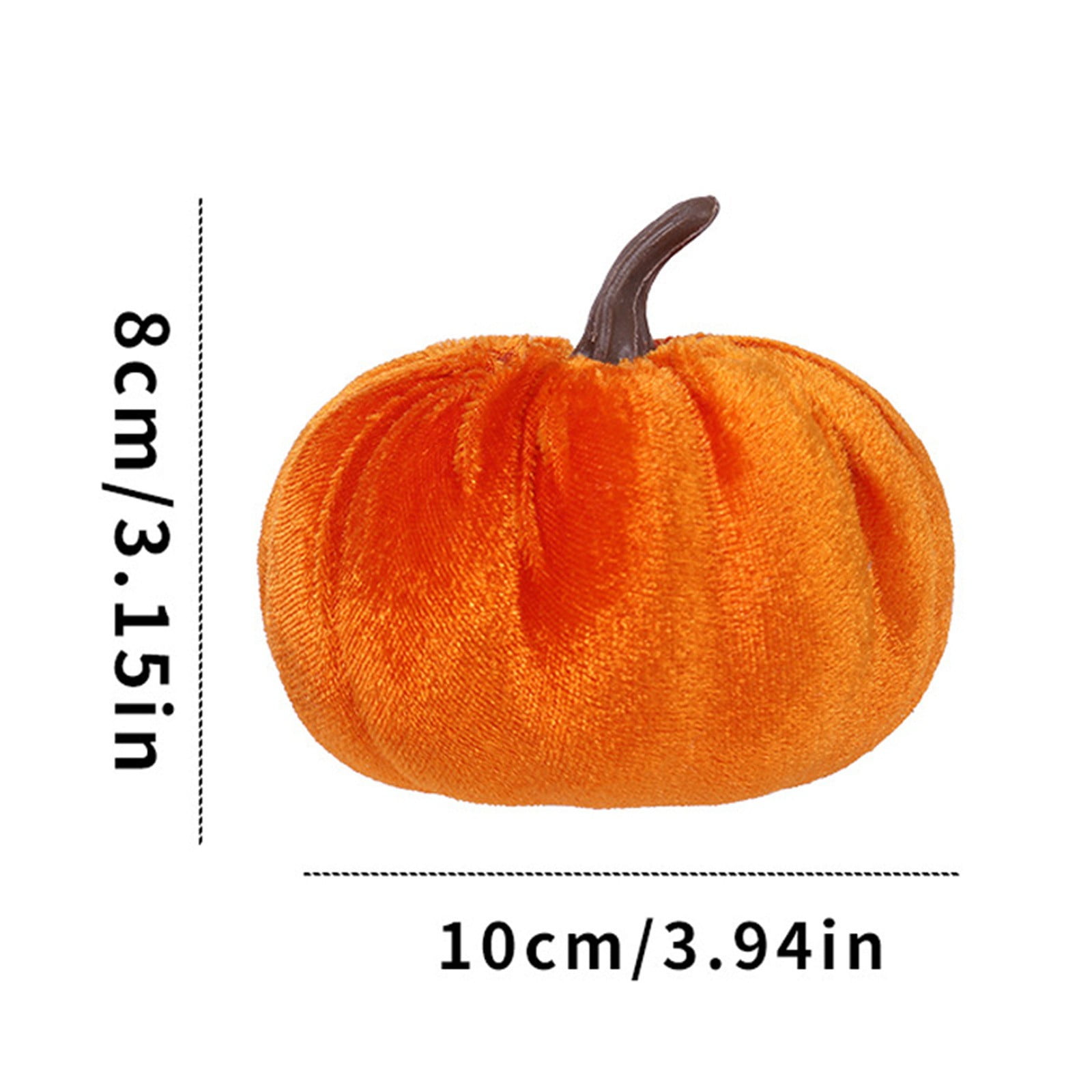Artificial Pumpkins Decoration, Fake Faux Velvet Foam Fabric Pumpkins Ornaments, Mini Pumpkins Toy Fall Decorative Pumpkin Shaped for Thanksgiving Table Home — image 2