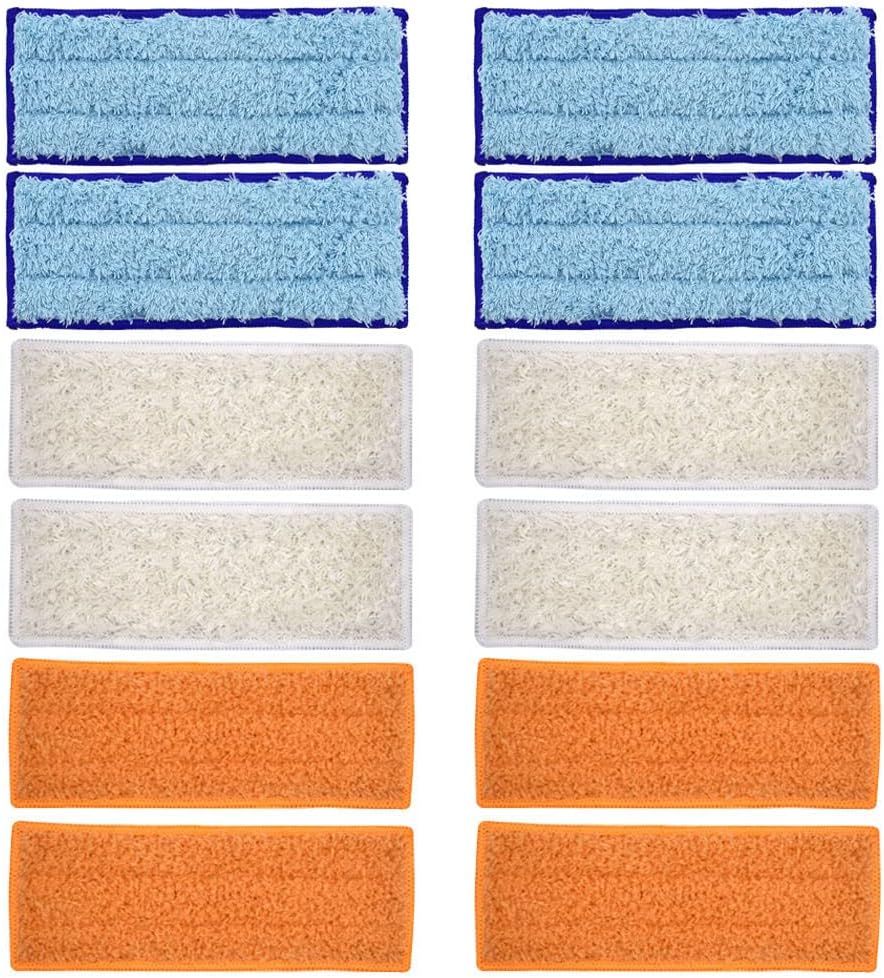 Mop Pads Compatible with iRobot Braava Jet 200 Series 240 241 244 245 250 Robot Mops, Washable and Reusable, 4 Wet 4 Dry 4 Damp