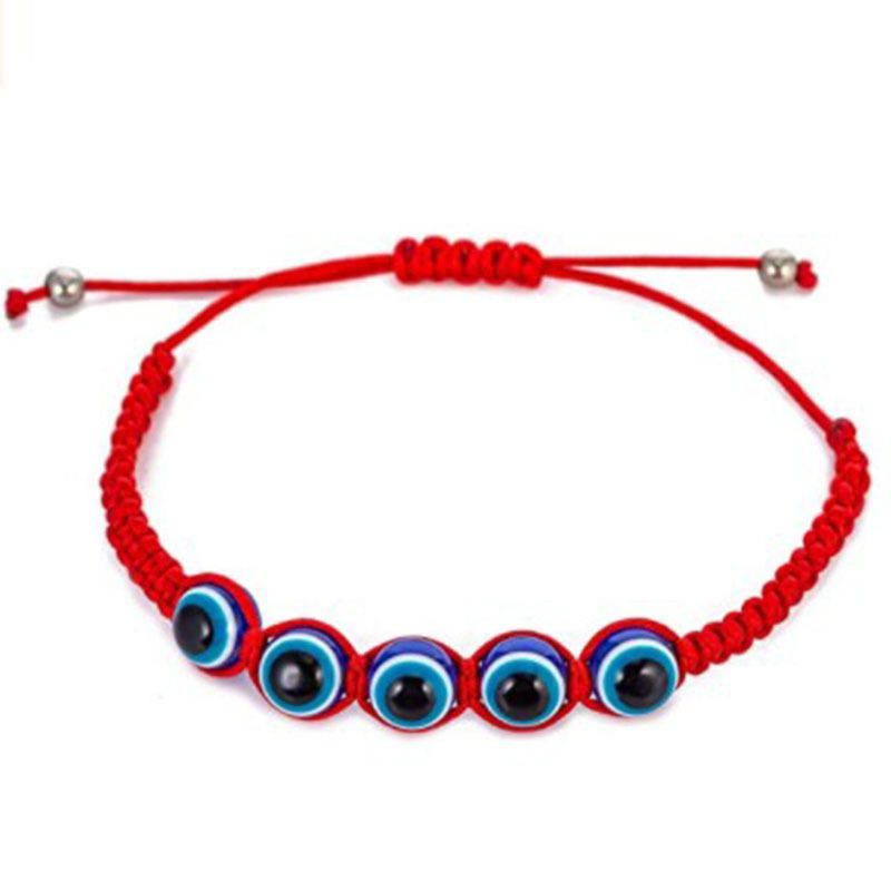 6 Pcs Evil Eye Bracelets Handmade Braided Rope Matching Bracelet Adjustable Charm Bracelets Relationship Success Lucky Jewelry — image 2