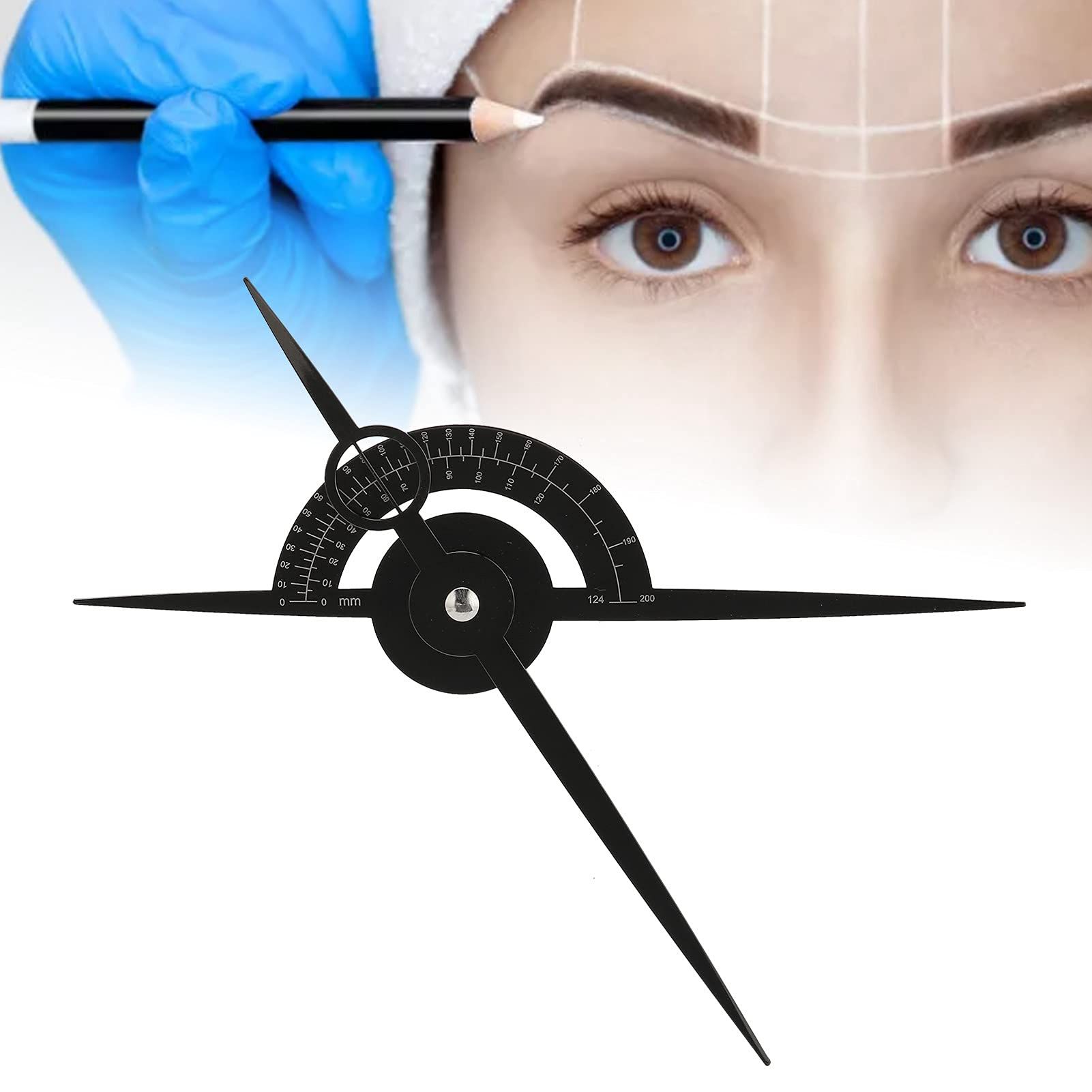 Positioning ruler, golden ratio caliper, eyebrow ruler, lip line tattoo ruler, with storage box, used for symmetrical eyebrows โ image 2