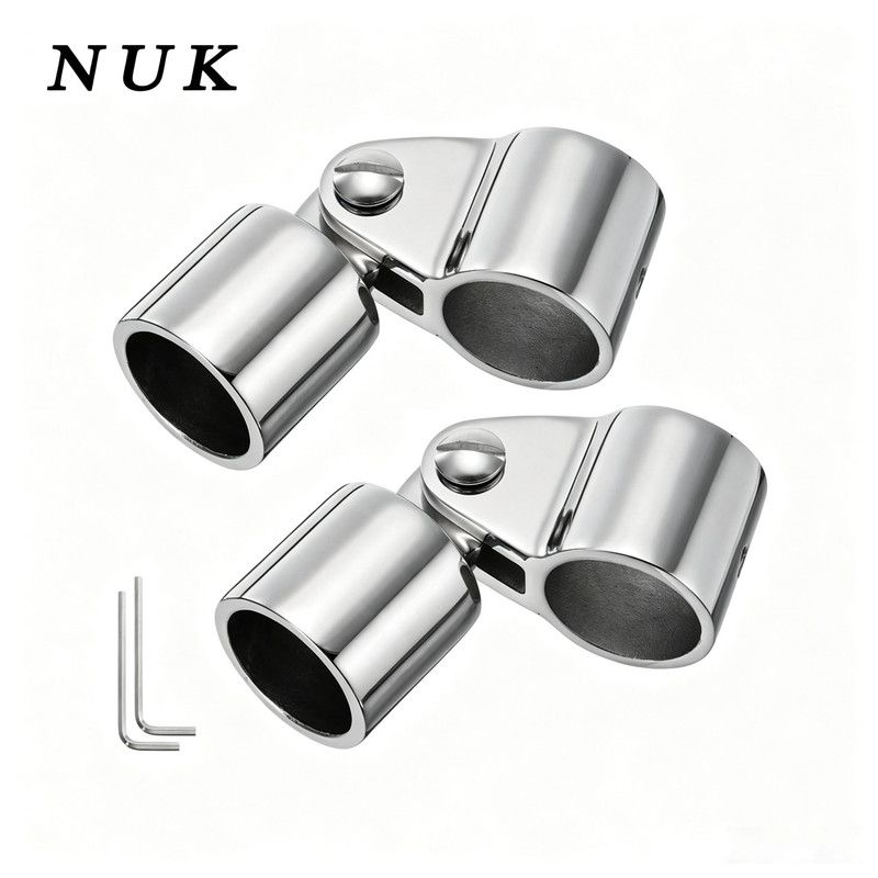 316 Stainless Steel Top Eye End Cap, Marine Top Slide Cap, Boat Canopy Fitting Hardware for Tube, Yacht Awning Connector(Double Canopy Set 22mm)
