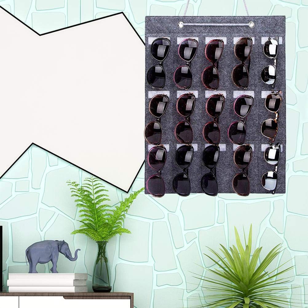 Hanging Sunglasses Organizer Wall Mounted 15 Slots Glasses Storage Organizer Holder โ image 2