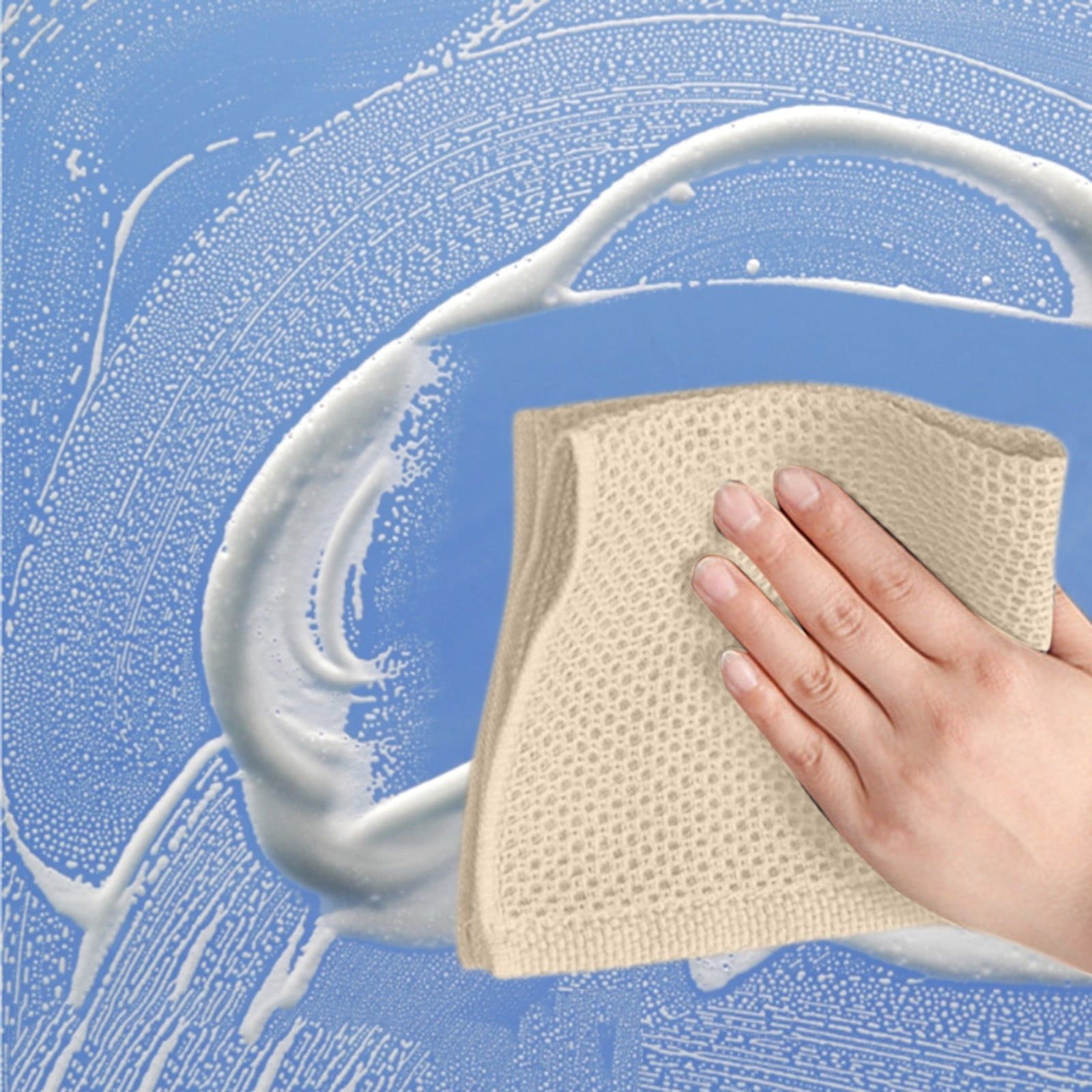 Wipes ! 100% Cotton Weave Kitchen Dish Cloths Ultra Soft Absorbent Quick Drying Dish Towels 12X12 Inches 6-Pack, Household Cleaning Cloth Promotion Include 6 — image 2