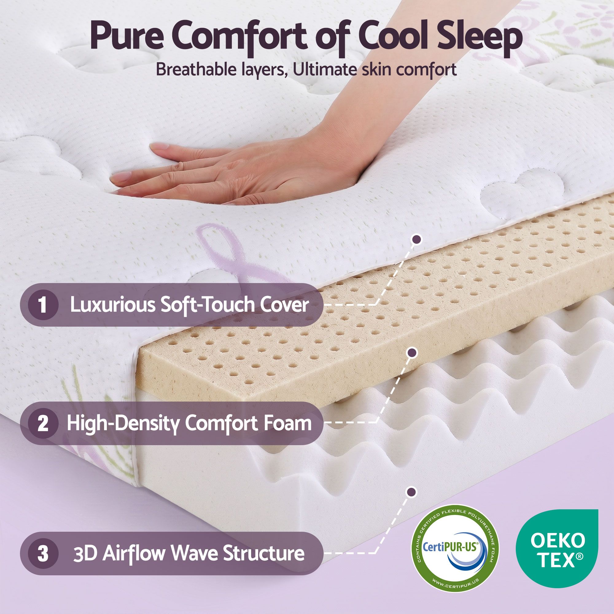Giselle King Euro Top Mattress Firm Pocket Spring Edge Support โ image 4