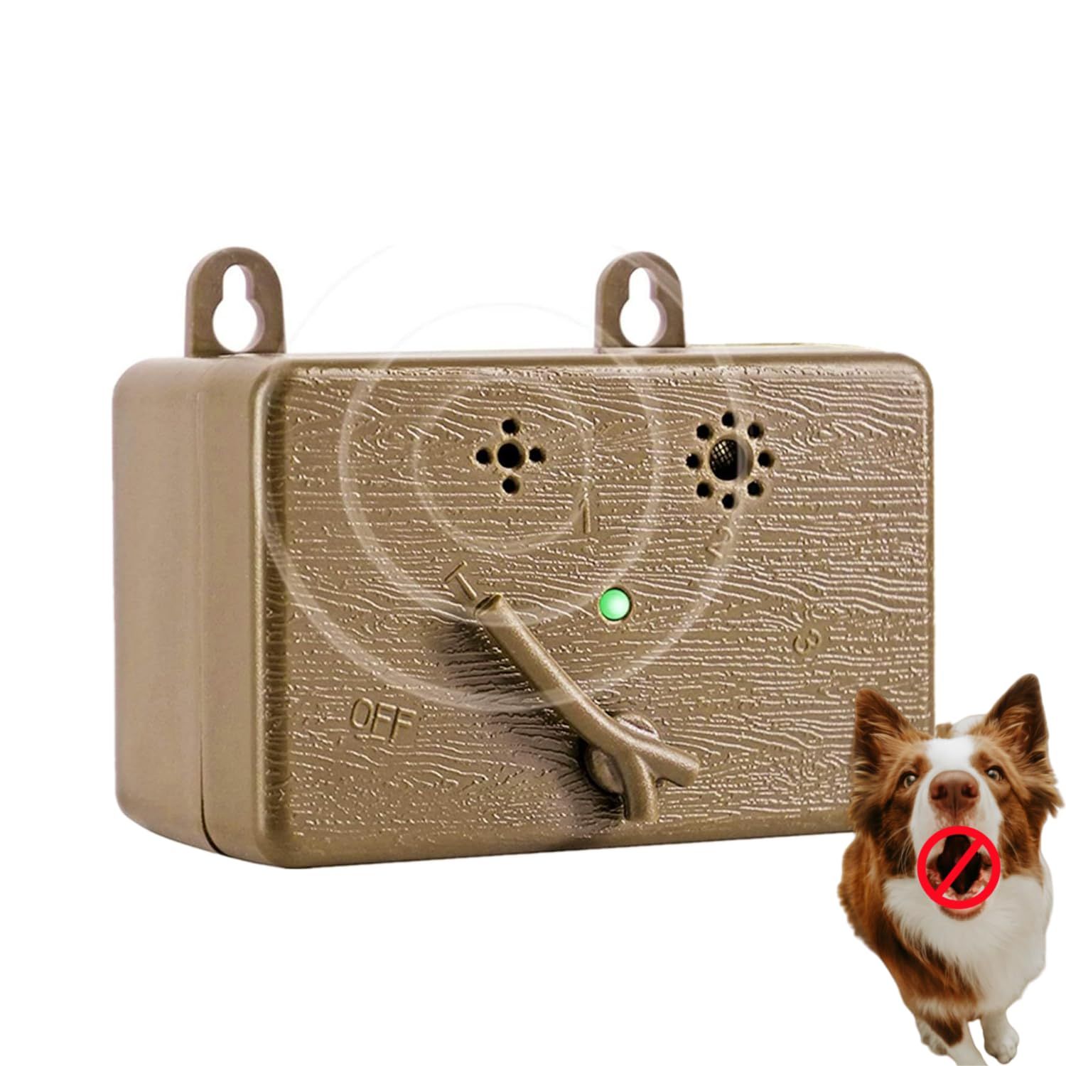 Anti Barking Device for Dogs, Sonic Bark Deterrents, 50 FT Ultrasonic Dog Barking Control Device, (Mocha Brown)