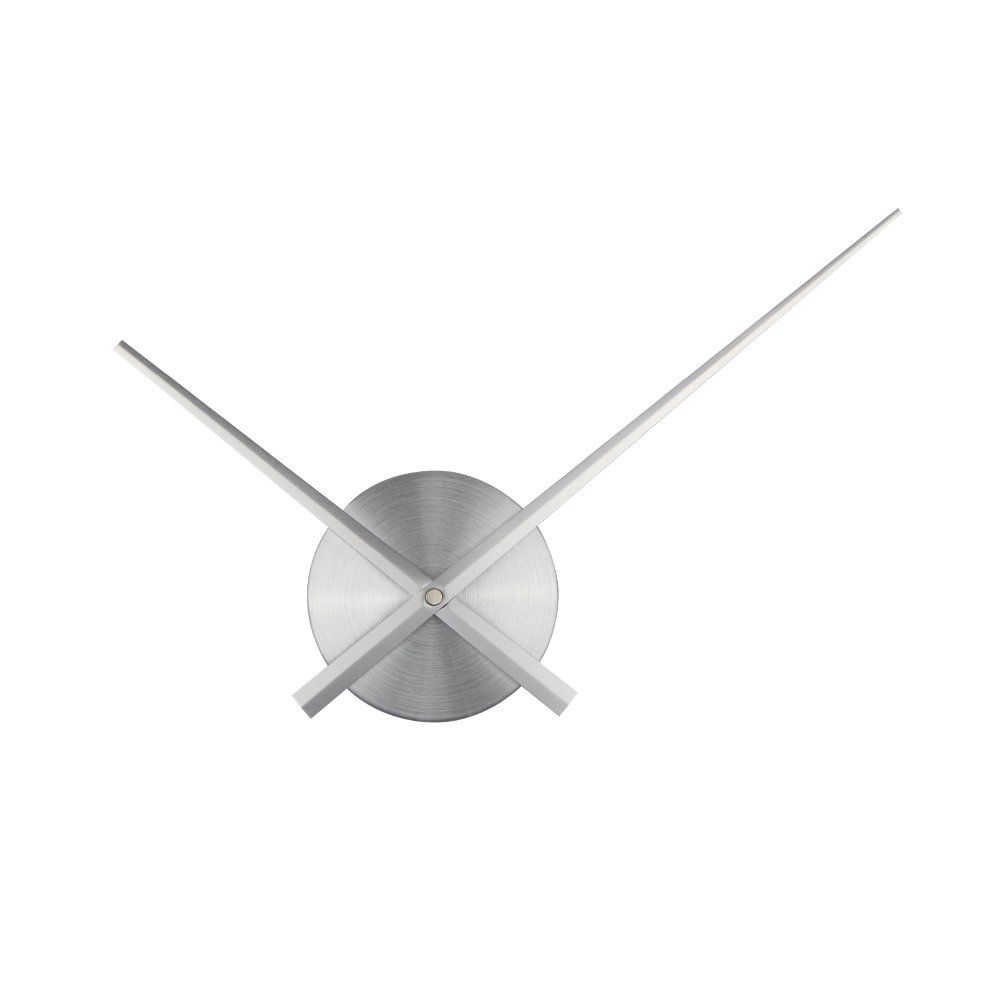 3D Clock Hands, DIY Large Clock Hands Needles Wall Clocks 3D Home Art Decor Quartz Clock Mechanism Accessories (Silver)