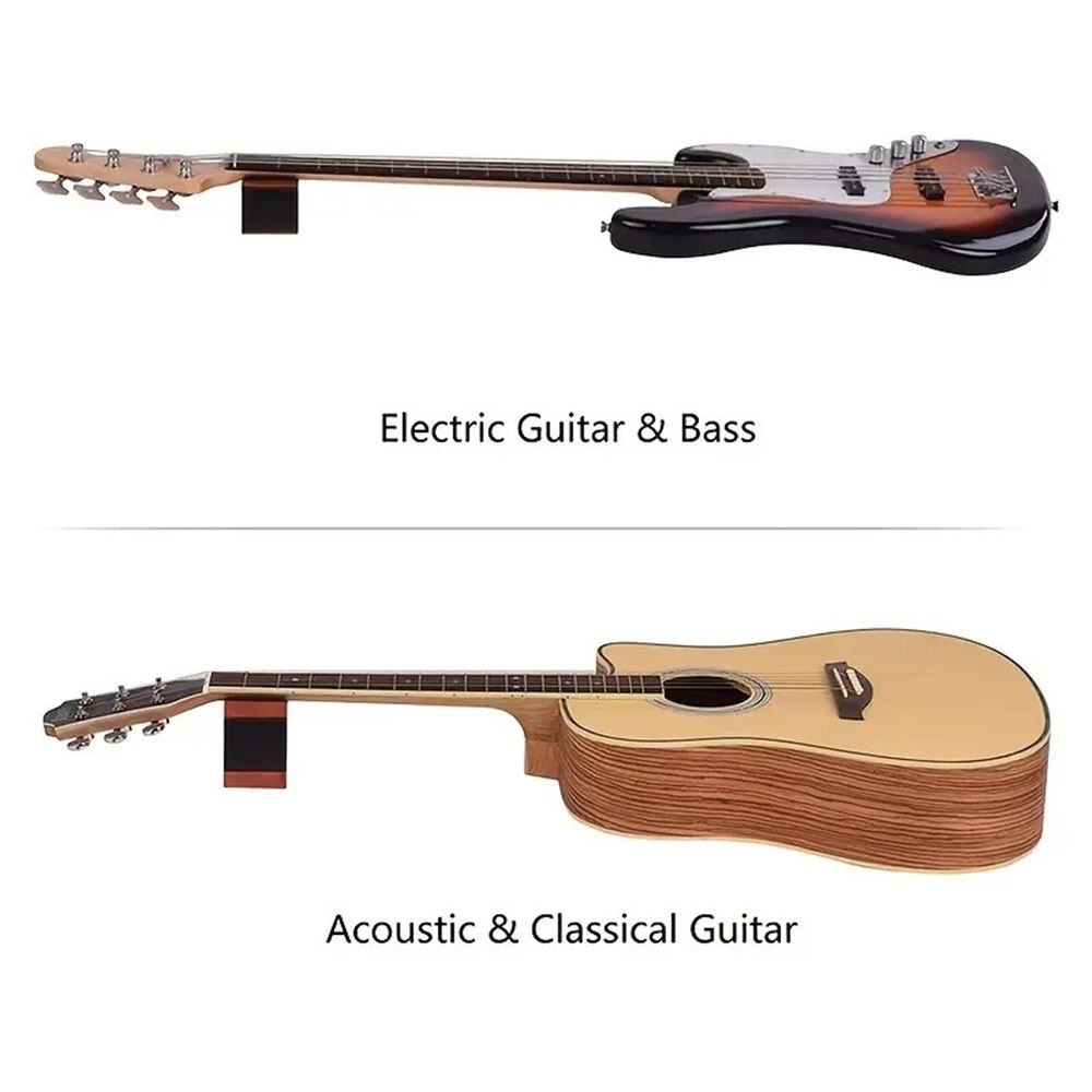Guitar Neck Rest, Electric Acoustic & Bass Guitar Support Pillow for Changing Strings, String Instrument Wooden Neck Craddle, Luthier Repair Setup Burgundy — image 2