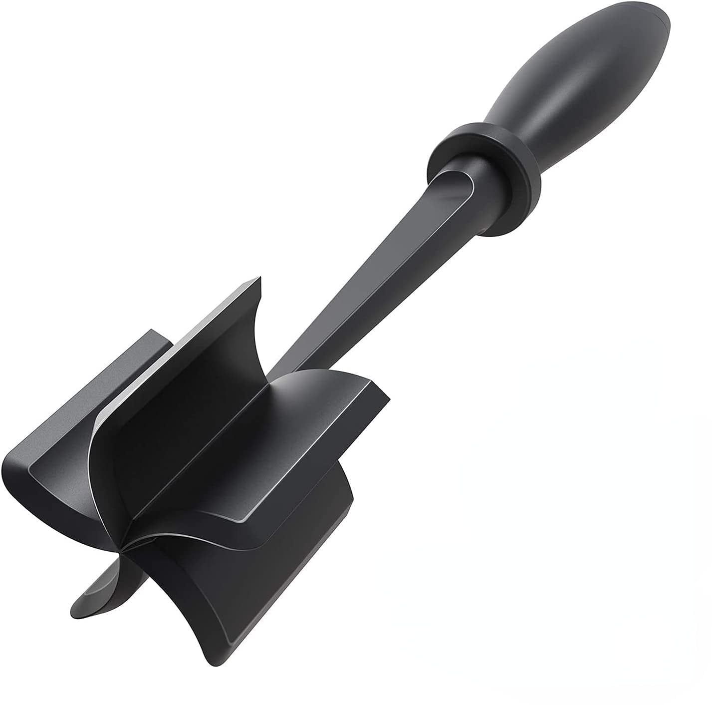 Meat Chopper, Hamburger Grinder, Premium Heat Resistant Smasher for Ground Beef, Burger Grinder Nylon Potato Mix Tool, Meat & Poultry Tenderizers-Black