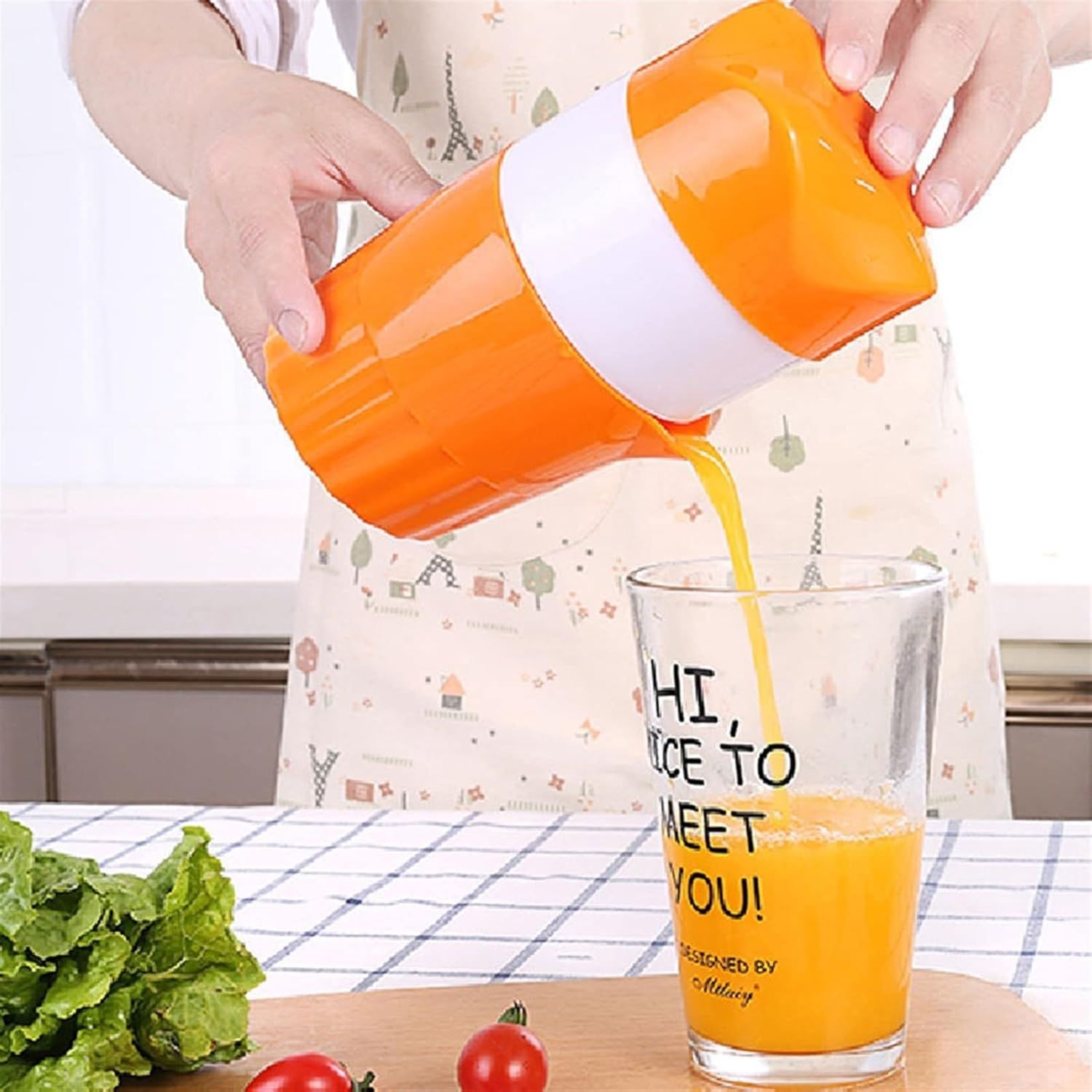 Manual Juicer, Hand Fruits Squeeze Orange Juicer, Citrus Juice Maker Press Lemon Grape Juice Fruit Press Kitchen Tools Accessories — image 5