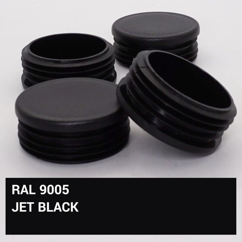 20 Pcs Inserts of Tubes Ronds of Black, RAL 9005, Bouchons of Hose Bouchons of Poteau of Cloture in Plastic, 60 mm โ image 2