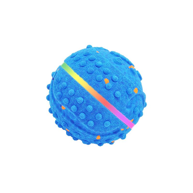 LED Colorful Vibrating Bouncing Ball Pet Toy-blue