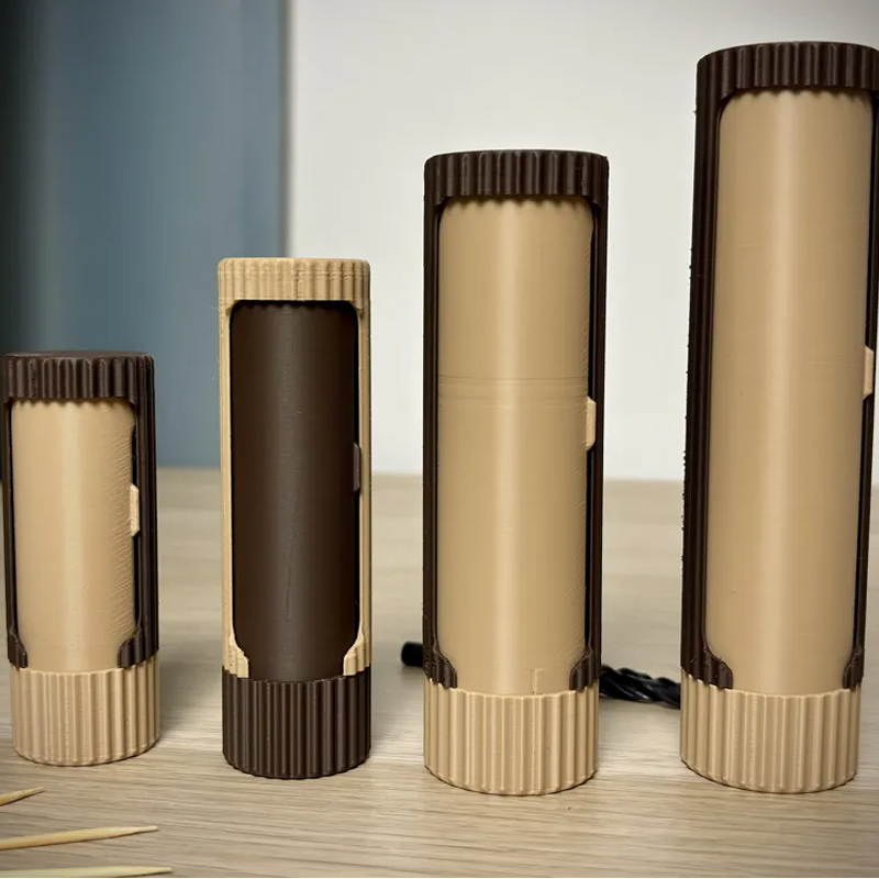 3D-printed compact rotating organizer capsule, 1.3 inches long x 5.9 inches high โ image 2