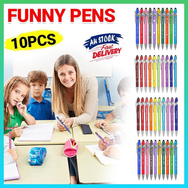 Funny Pens Swear Word Pen Set Black Ink Writing Pen Funny Office Diary Gift - Set C — image 2
