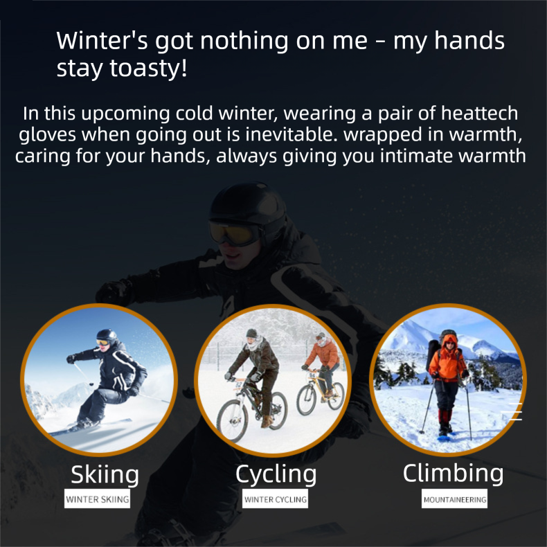 Grey Winter Thermal Touchscreen Gloves - Outdoor Cycling Skiing Driving Windproof Full Finger Warm Gloves-Dual-Touchscreen Design, Fleece-Lined for Warmth — image 6
