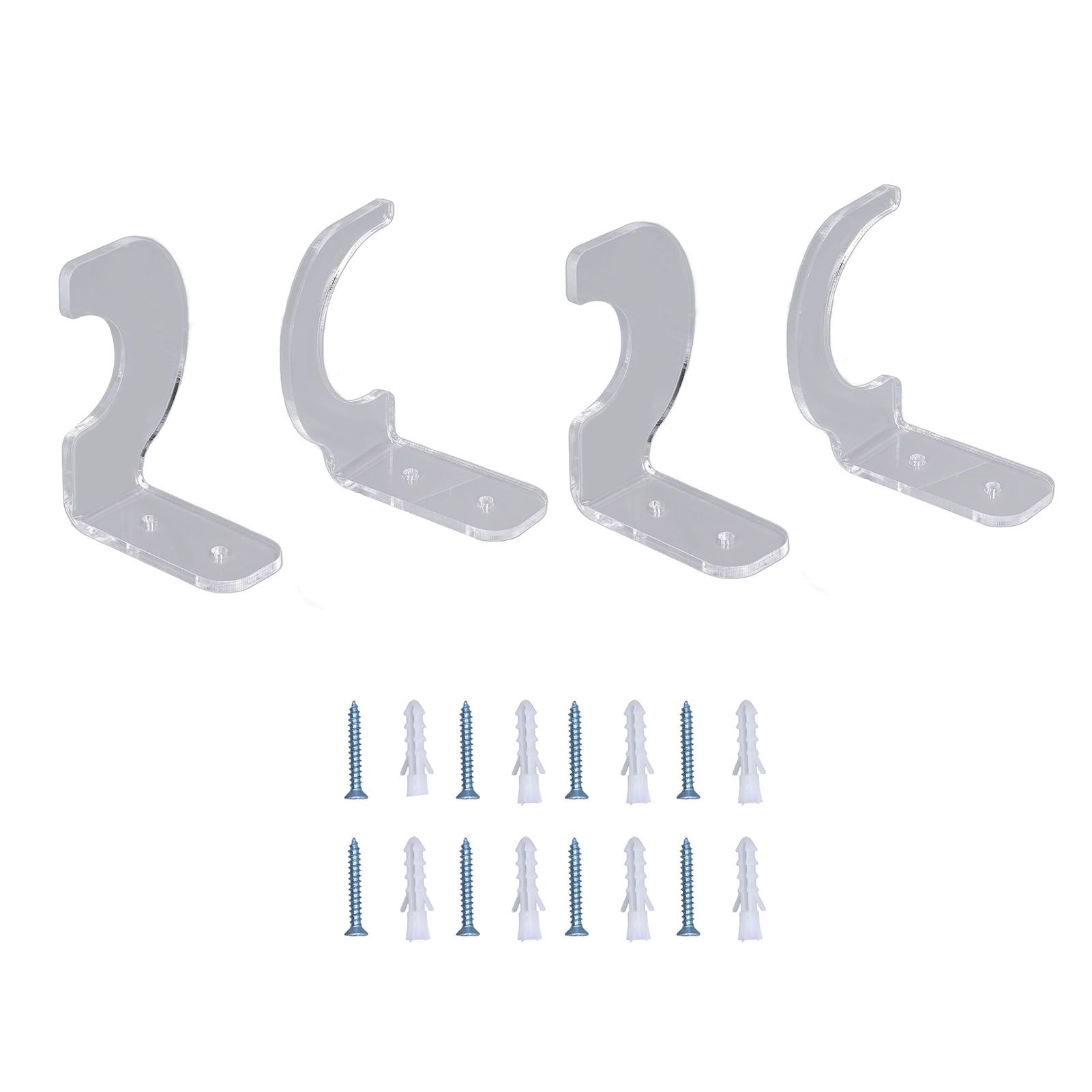 2Pack Wall Mount Sword Display Hanger Hanging Acrylic Holder Rack Organizer for Home OfficeTransparent
