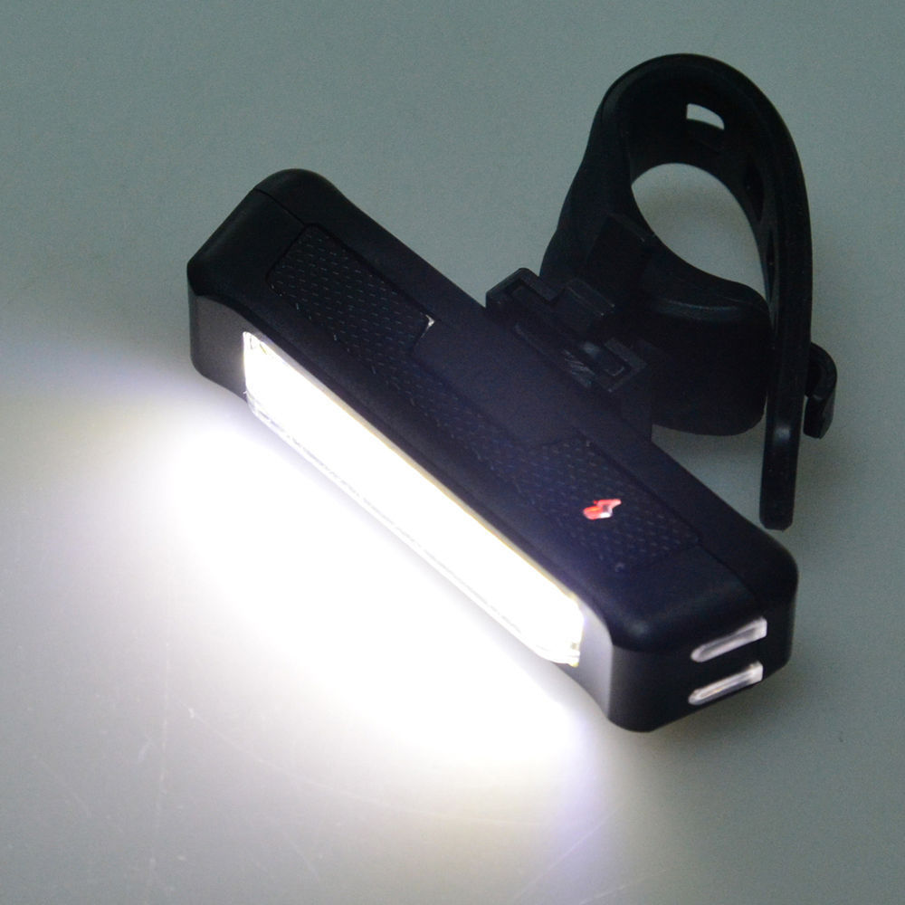 Set USB Rechargeable LED Bike Front Light headlight lamp Bar rear Tail Wide Beam — image 3
