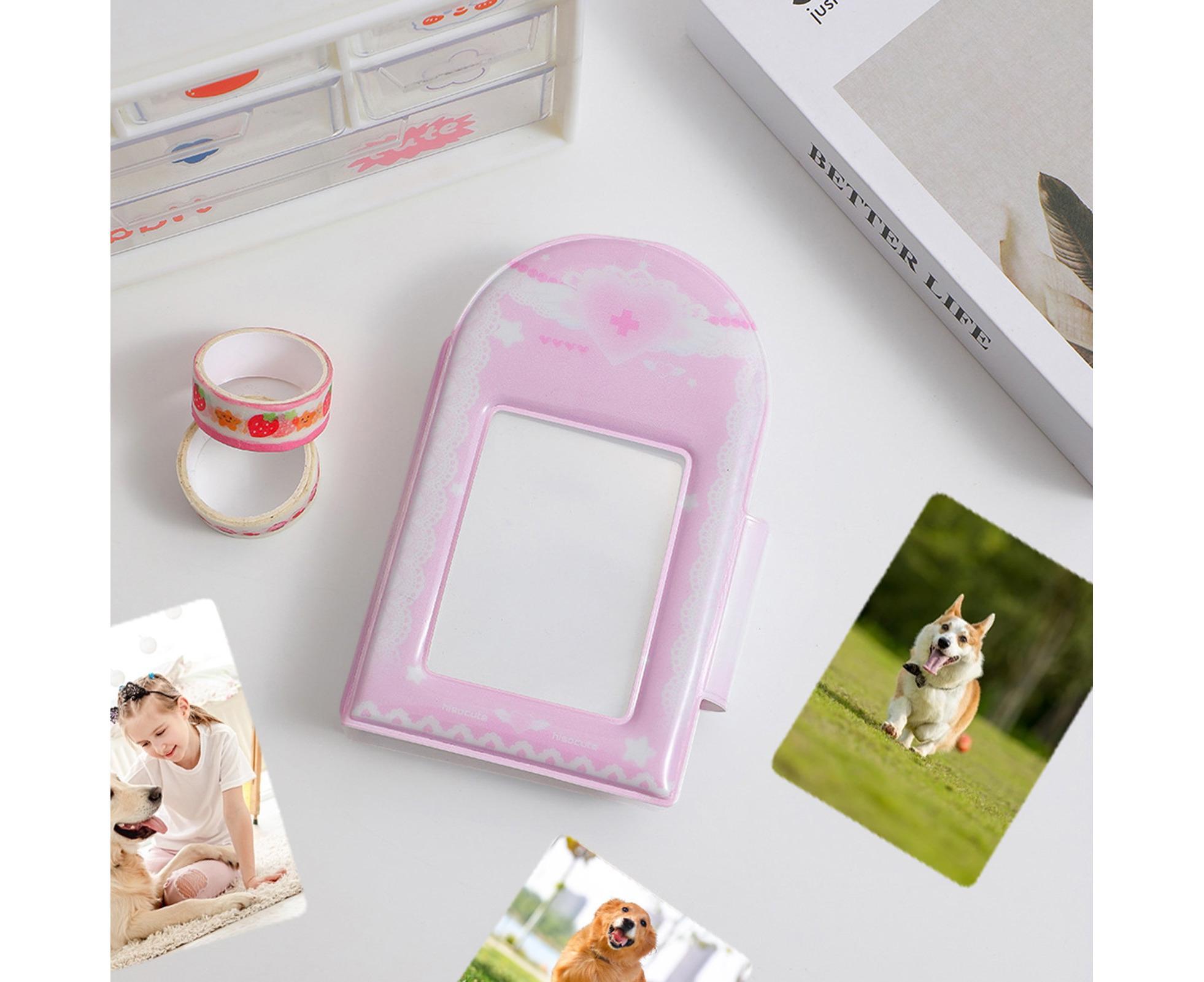 Photo Album Large Capacity Waterproof Insert Type PVC 3 Inch 40 Pages Picture Album Card Storage Binder Friends Gift - Pink โ image 3