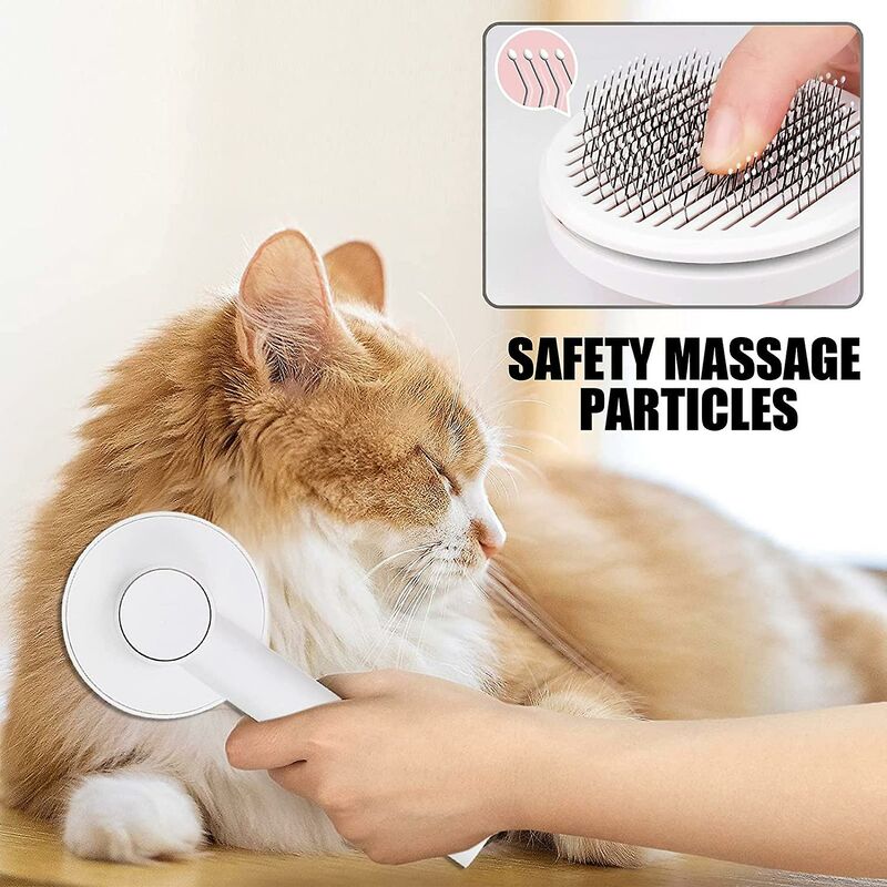 Cat Brush, Self-Cleaning Cat Brush, Pet Hair Brush, Dog And Cat Brush Grooming Comb For Anti-Hair Brush For Pets — image 4