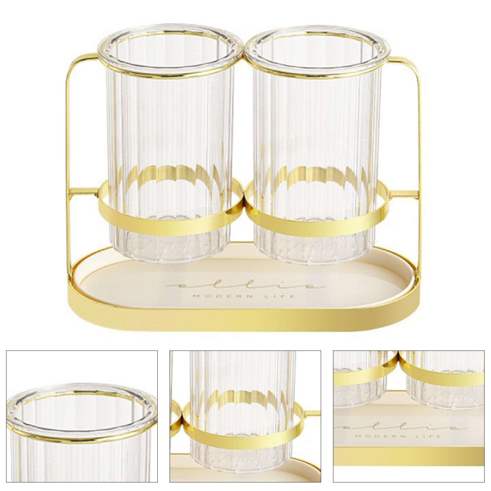 Chopsticks Drying Holder Iron PET Transparent Chopsticks Drying Caddy for Spoons Kitchen Platinum โ image 3
