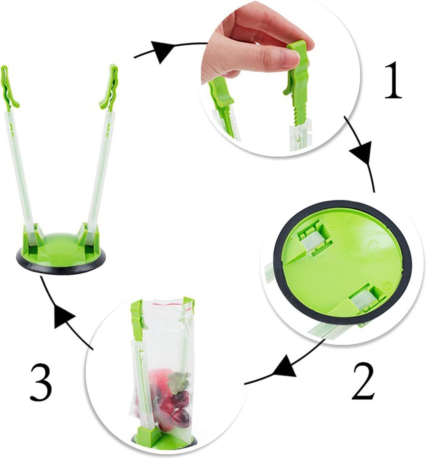 Baggy Rack -(8 colors),Food Storage Bags Clip, For Food Prep Bag/Plastic Freezer Bag/Ziploc Bag Holder Stand,Meal Planning/prep Bag Holders — image 4