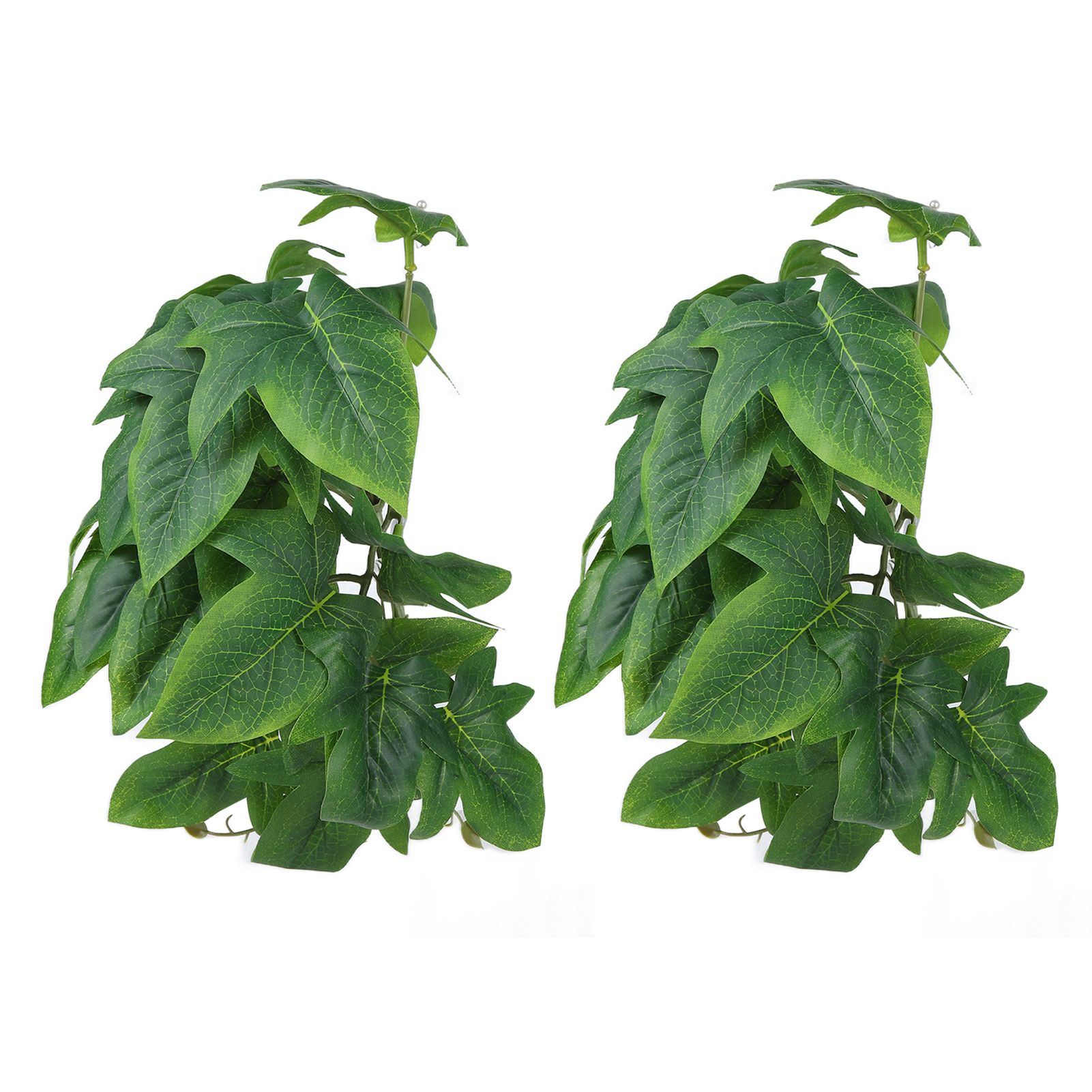 2PCS Artificial Water Plant Simulation Vine Lifelike Plastic Leaves Decoration with Suction Cup for Fish TankSweet Potato Leaves — image 6