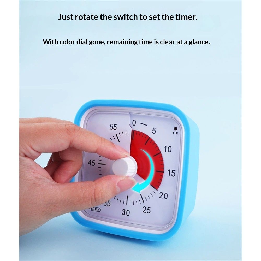60 Minute — Visual Timer with Desktop Software for Kids Classroom Learning, Teachers Desk Clock, Study Tool and Office Meetings with Silent Operation (Sky — image 4