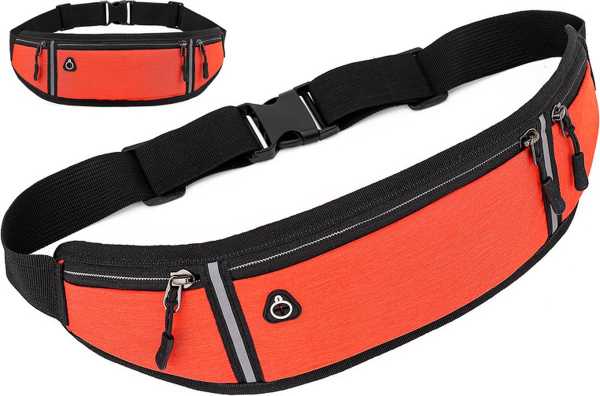 Waist Bag | Running Belt | With Phone Holder | With Smartphone Holder | Reflective | Running Bag | Orange