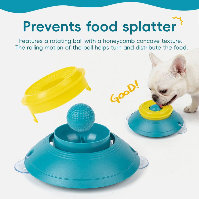 Slow Feeder Lick Bowl, Universal for Cats and Dogs, a Fun and Stimulating Feeding Tool - Blue — image 4