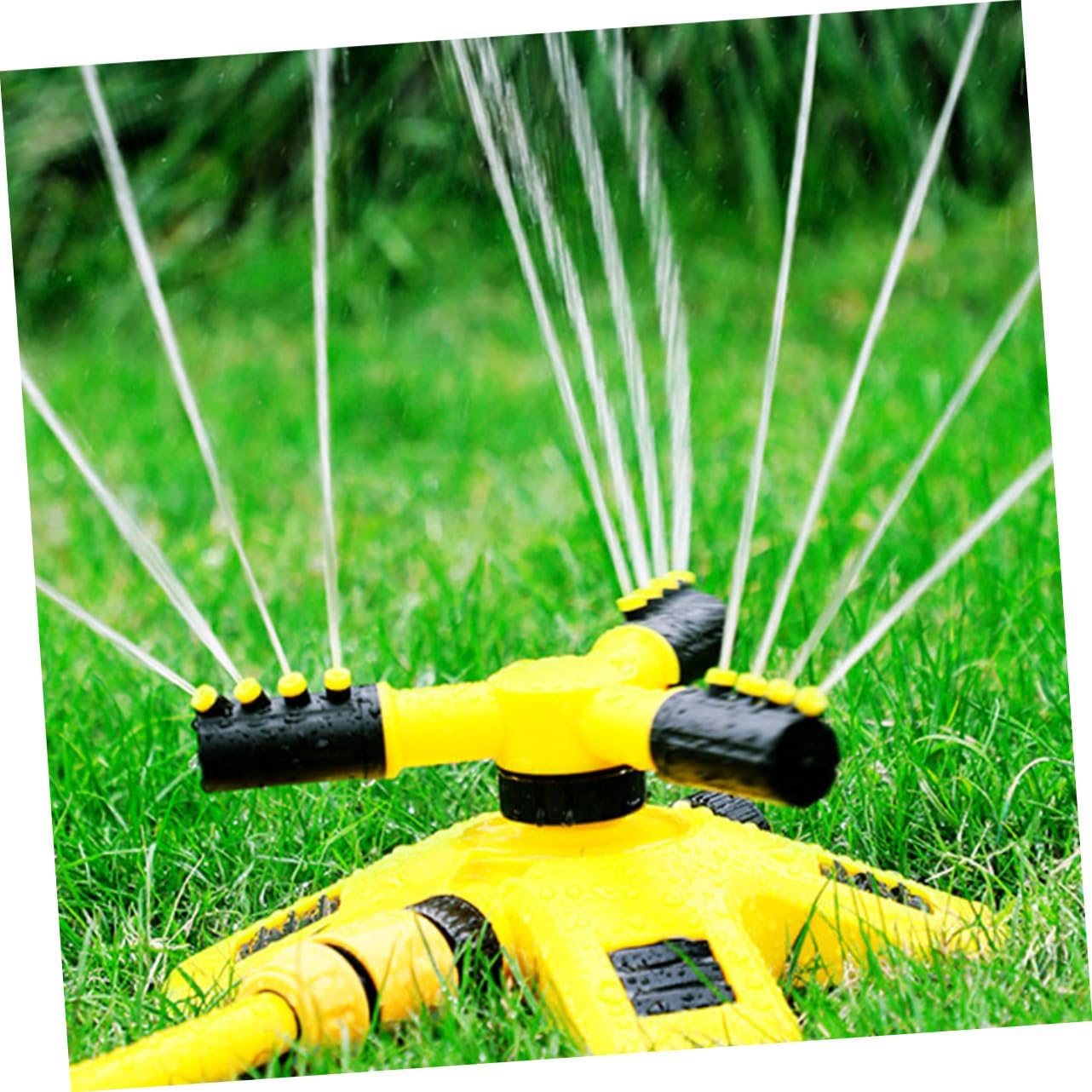 360 Degree Rotating Garden Sprinkler for Lawns and Irrigation, Automatic Watering System for Outdoor Plants and Grass, Yellow and Black — image 5