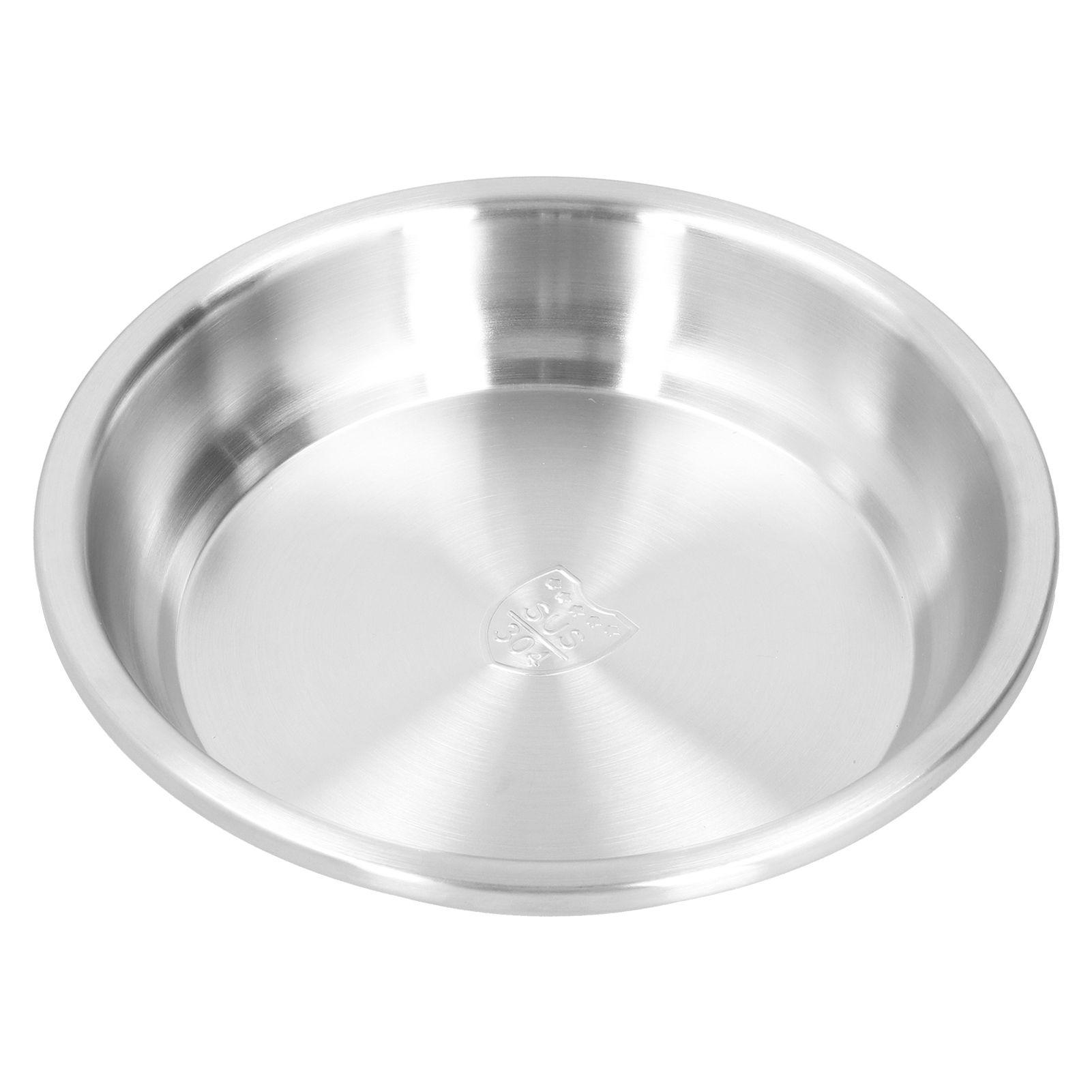 Deep Plate Stainless Steel Heavy Duty Salad Soup Serving Dish Tableware for Home Kitchen28cm — image 2