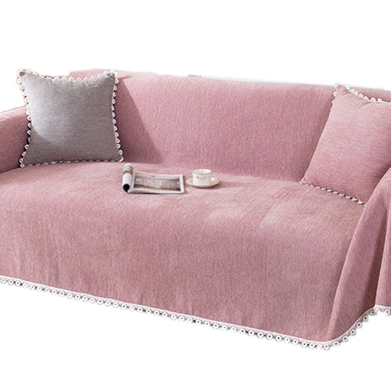Sofa Cover Chenille Nylon Multipurpose Machine Washable Couch Slipcover for All Seasons Pink 180x300cm/1.97x3.28yd โ image 3