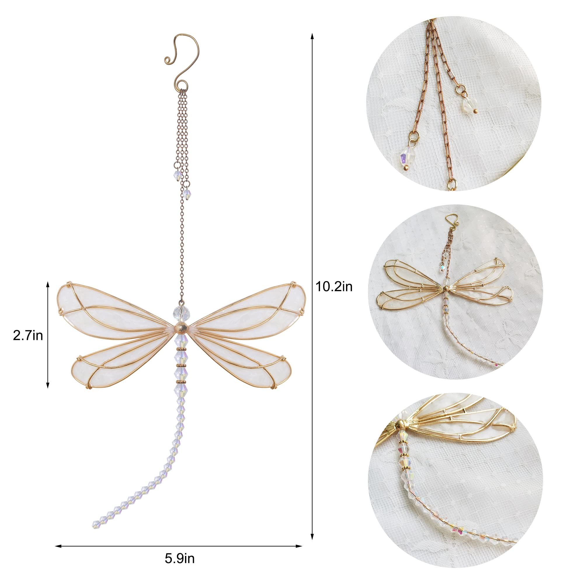 Dragonfly Pendant - Hanging Rainbow Machine Crystal Sun Catcher Home Garden Window Christmas Tree Decoration Gift — image 3