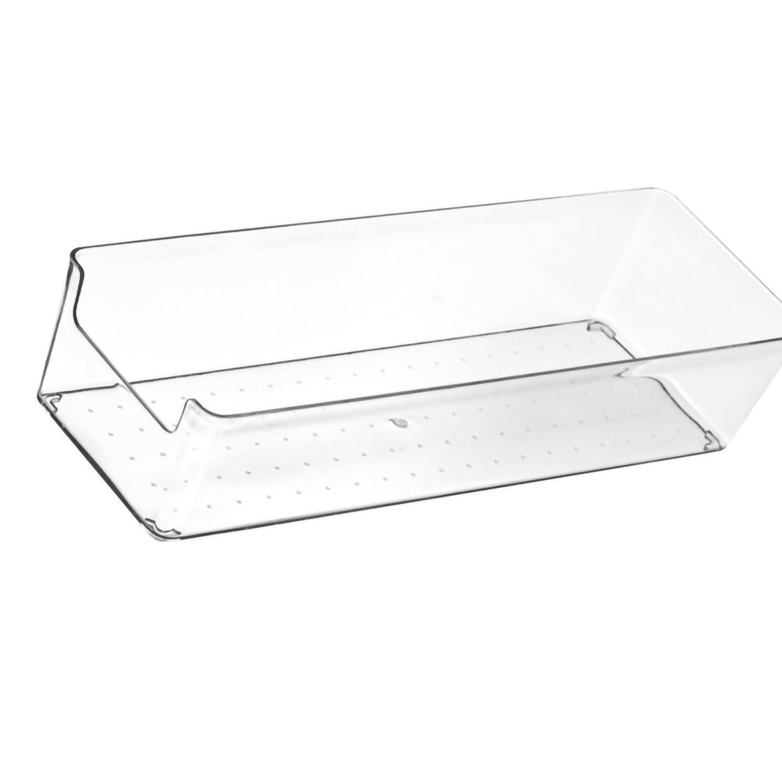 Drawer Storage Trays Durable Transparent Plastic Drawer Storage Divid Box for Kitchen Large Rectangle Box — image 4