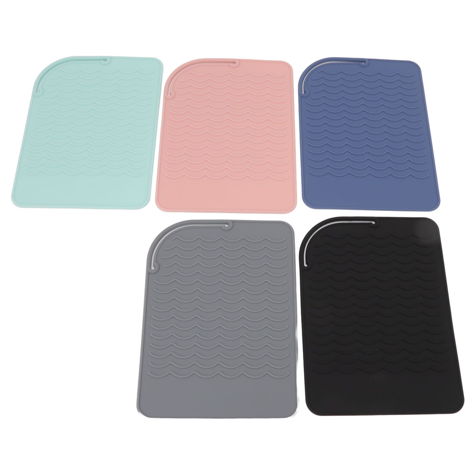 5Pcs Heat Resistant Silicone Mat Pouch for Curling Irons Hair Straighteners Flat Irons — image 2