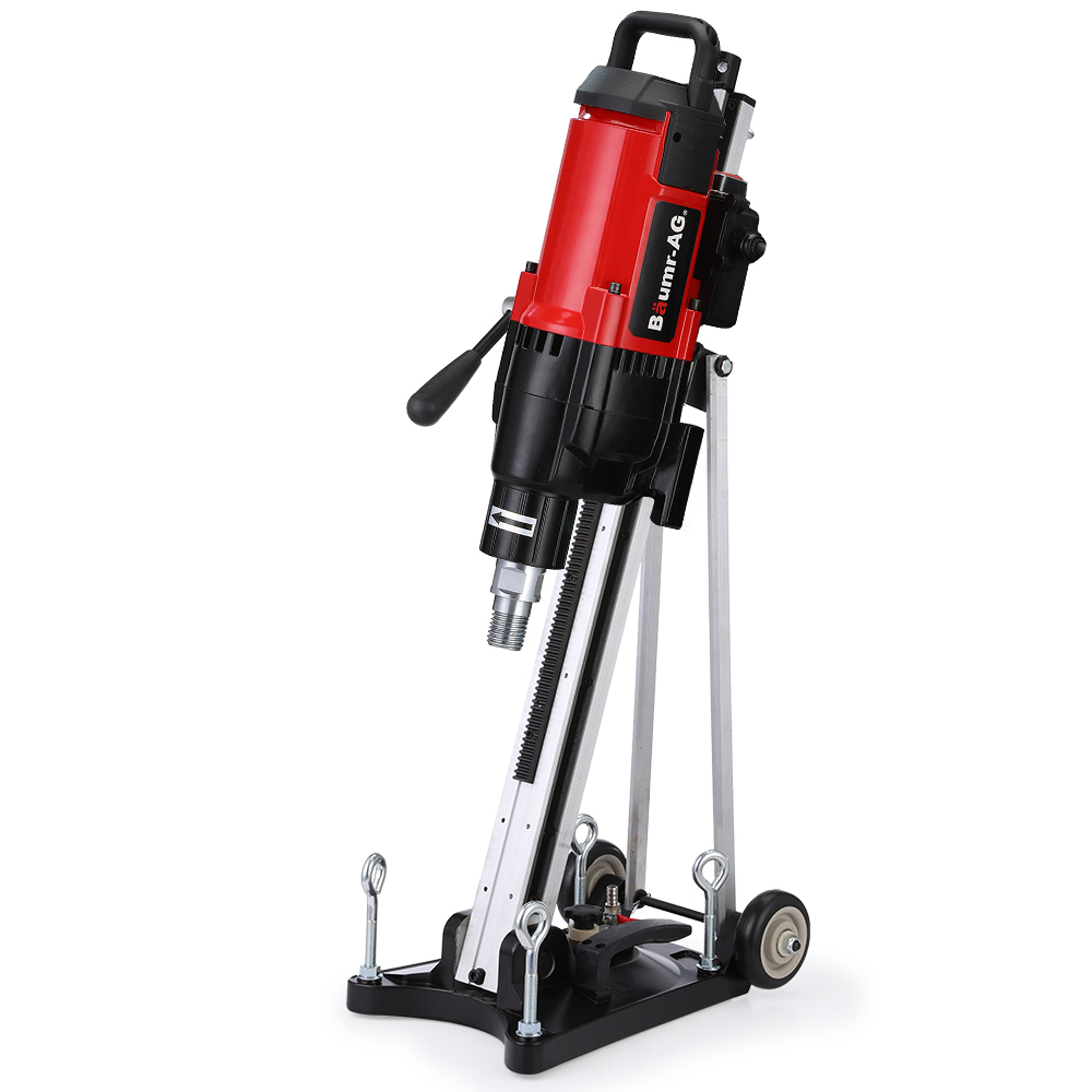 BAUMR-AG 3200W 300mm Wet/Dry Core Drill w/ Wheeled Rig Stand Combo
