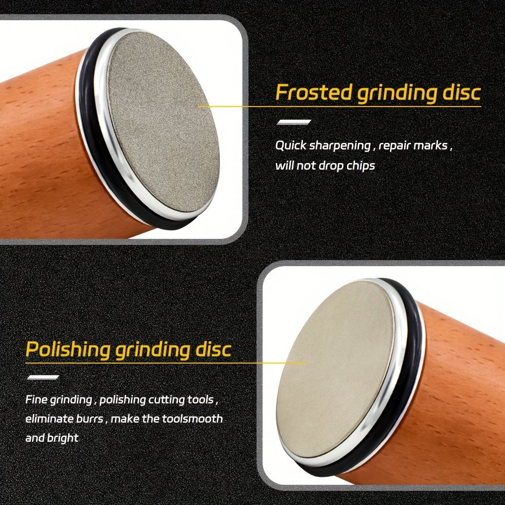 Knife Sharpener Tool - Rolling Knife Sharpener Kit with Diamond discs Angles 15° & 20°, Razor sharp Edges, Multipurpose Rolling Sharpener for Kitchen Knives — image 5