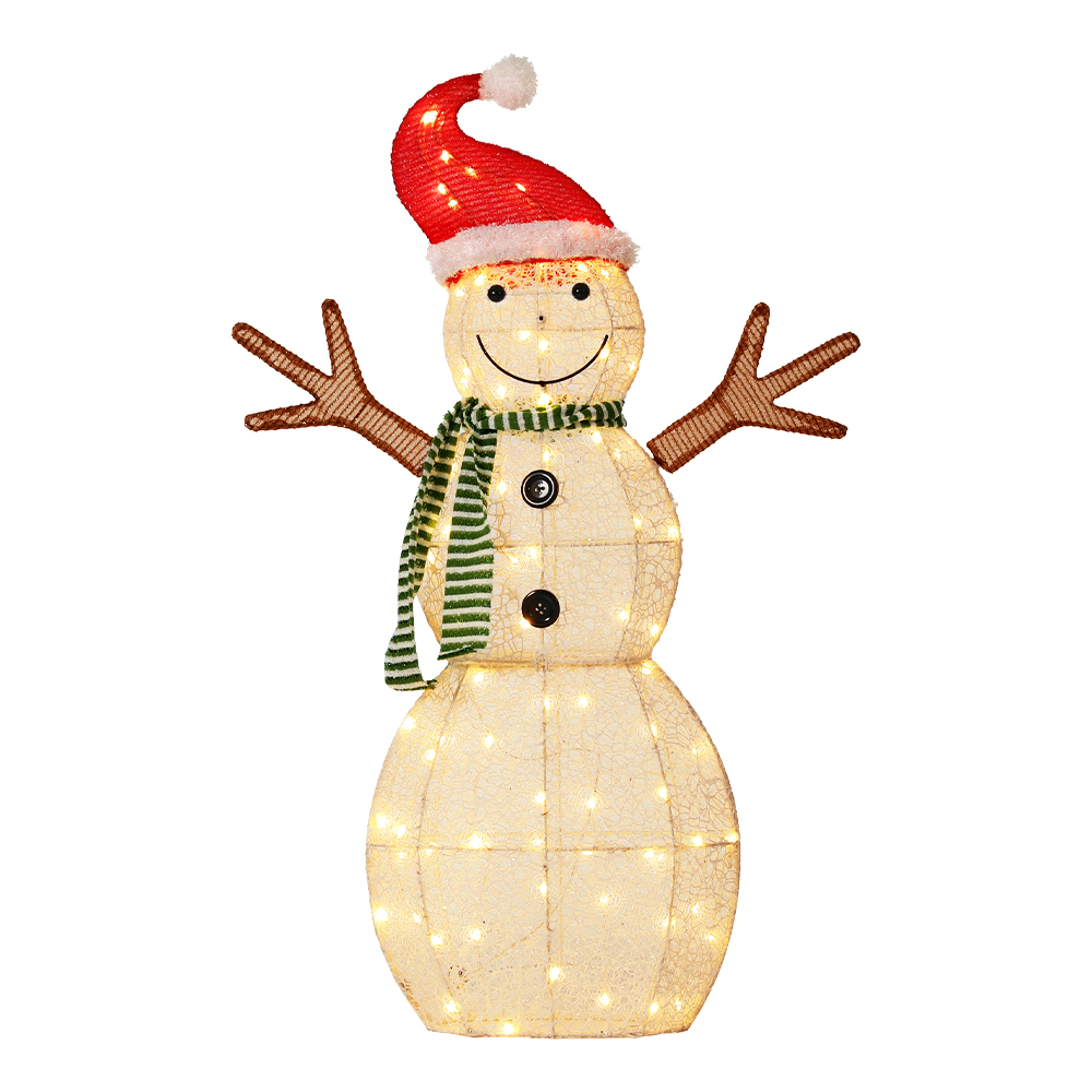 Jingle Jollys Christmas Lights 97cm Snowman 80 LED Decorations โ image 2