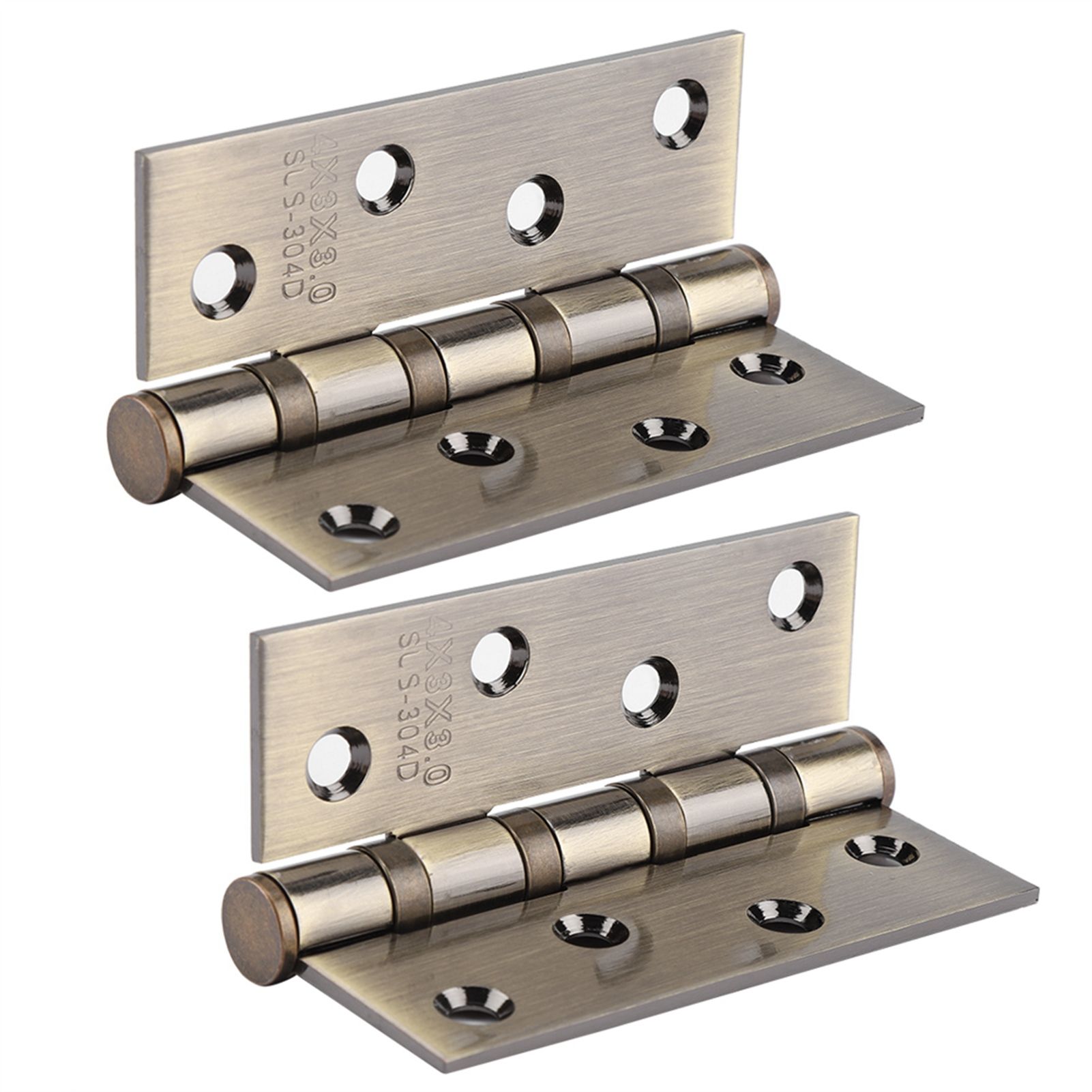 4in 3mm Stainless Steel Door Hinge Loose Pin Muffler Buffer Hinges Mute Bearing(Plating Yellow) โ image 5